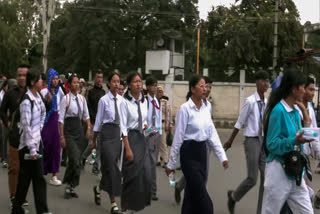 Manipur Students Stage Protests Over Drone And Missile Attacks