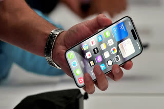 FILE -  The iPhone 15 Pro is shown after its introduction on the Apple campus, Sept. 12, 2023, in Cupertino, Calif.