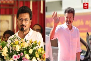 அமைச்சர் உதயநிதி ஸ்டாலின், தவெக தலைவர் விஜய்