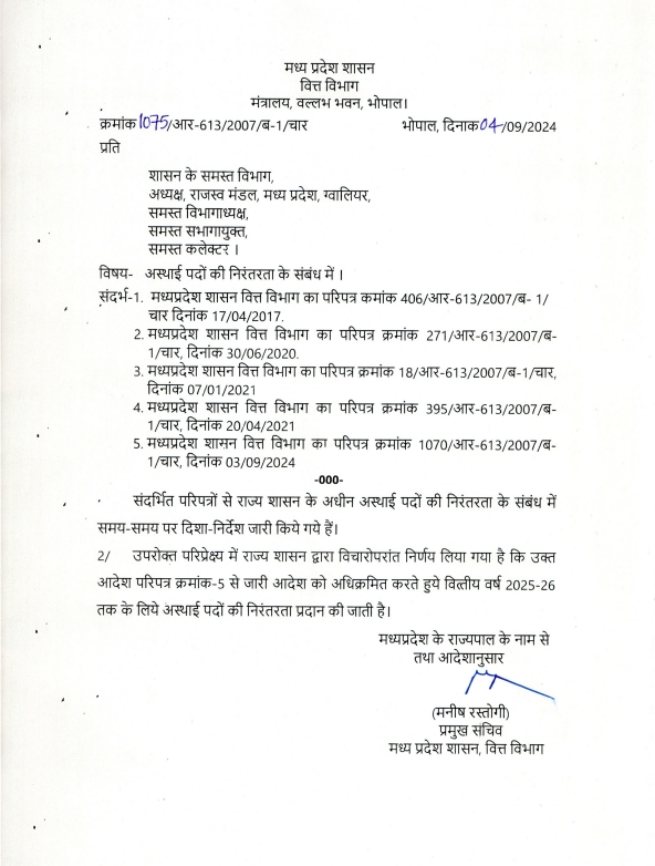 Mohan Yadav Govt Order