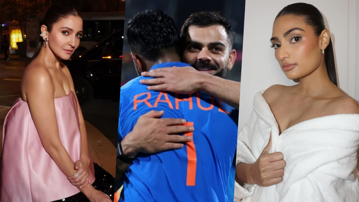 Cricket World Cup: Anushka Sharma drops heart, Athiya Shetty says 'best guy ever' after Virat Kohli, KL Rahul shine against Australia