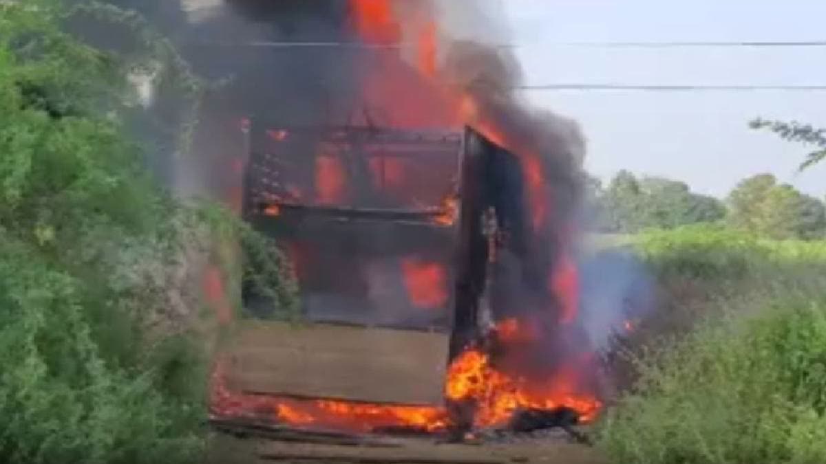 3 of a family, livestock charred to death after truck catches fire due to short-circuit in Aravali