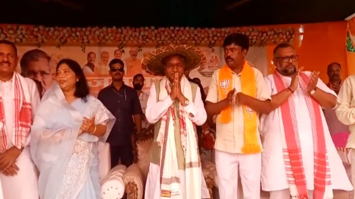 Babulal Marandi addressed people in BJP Sankalp Yatra in Seraikela