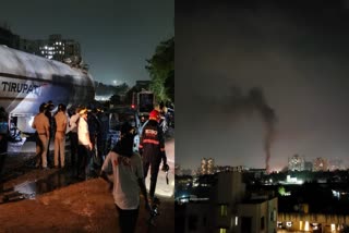 Maharashtra Pune fire  maassive fire broke out following explosions in gas cylinders in Pimpri Chinchwad