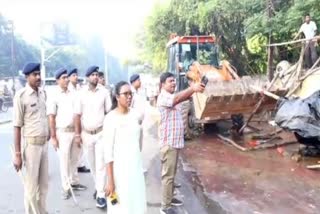encroachment removal campaign in Dhanbad