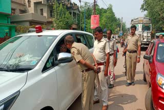 road blockade in bolpur