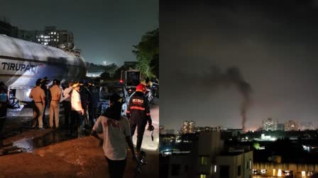 Maharashtra Pune fire  maassive fire broke out following explosions in gas cylinders in Pimpri Chinchwad