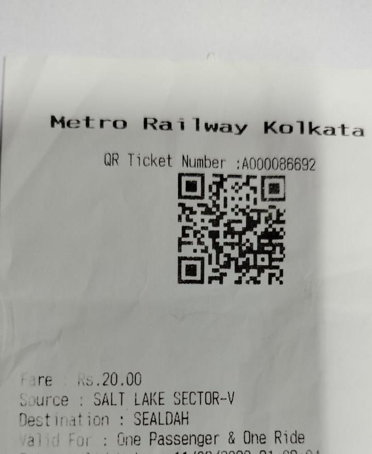 Kolkata Metro Ticket