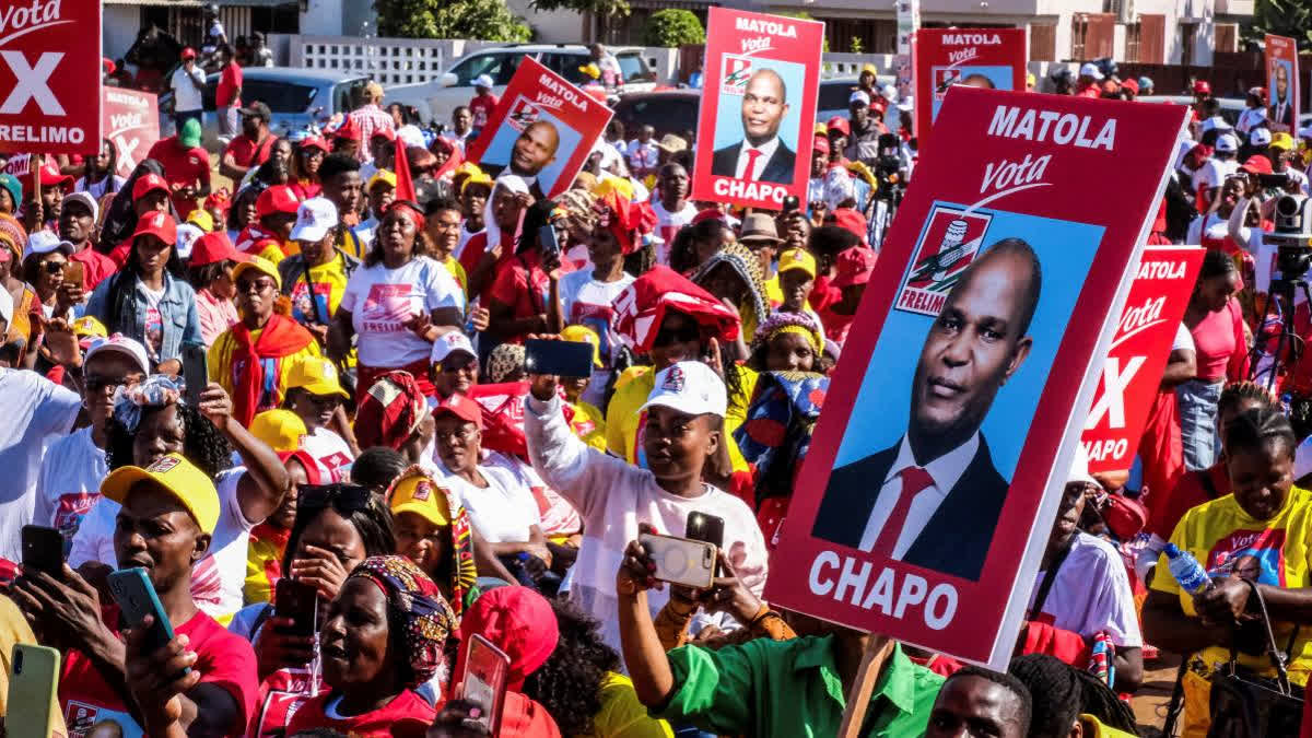 Mozambique is voting for a new president, with Daniel Chapo from Frelimo seeking to extend the party's 49 years in power amid challenges from independent Venancio Mondlane.