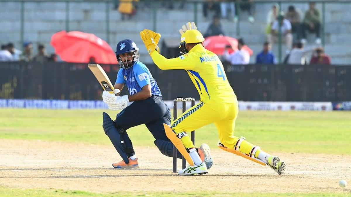 Toyam Hyderabad secured a comprehensive five-wicket victory over Southern Superstars in a nail-biting encounter at Srinagar's Bakshi Stadium on Wednesday.