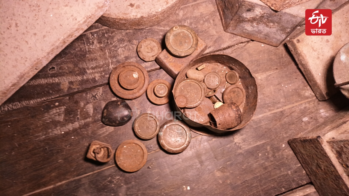 British-era weights at Bakshaduar Post Office