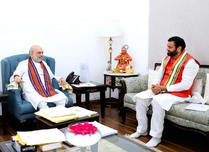 CM nayab met Home Minister Amit Shah