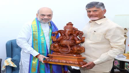 AP CM N. Chandrababu Naidu holds crucial talks with HM Amit Shah