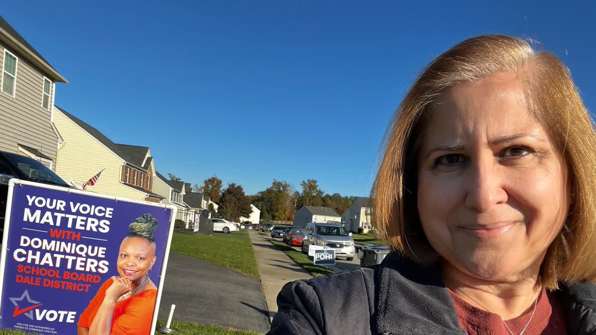 File Photo: Ghazala Hashmi shared this picture as part of her campaign, in Virginia. Hyderabad-born Ghazala Hashmi was re-elected to the State Senate for a third consecutive term. She was the first-ever Indian-American woman and a Muslim to be elected to the Virginia State legislation.