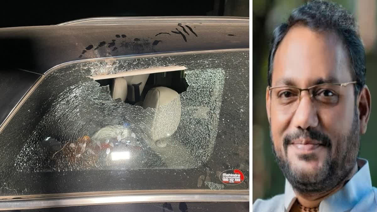 Stones pelted on the convoy of PHE Minister Guru Rudra Kumar