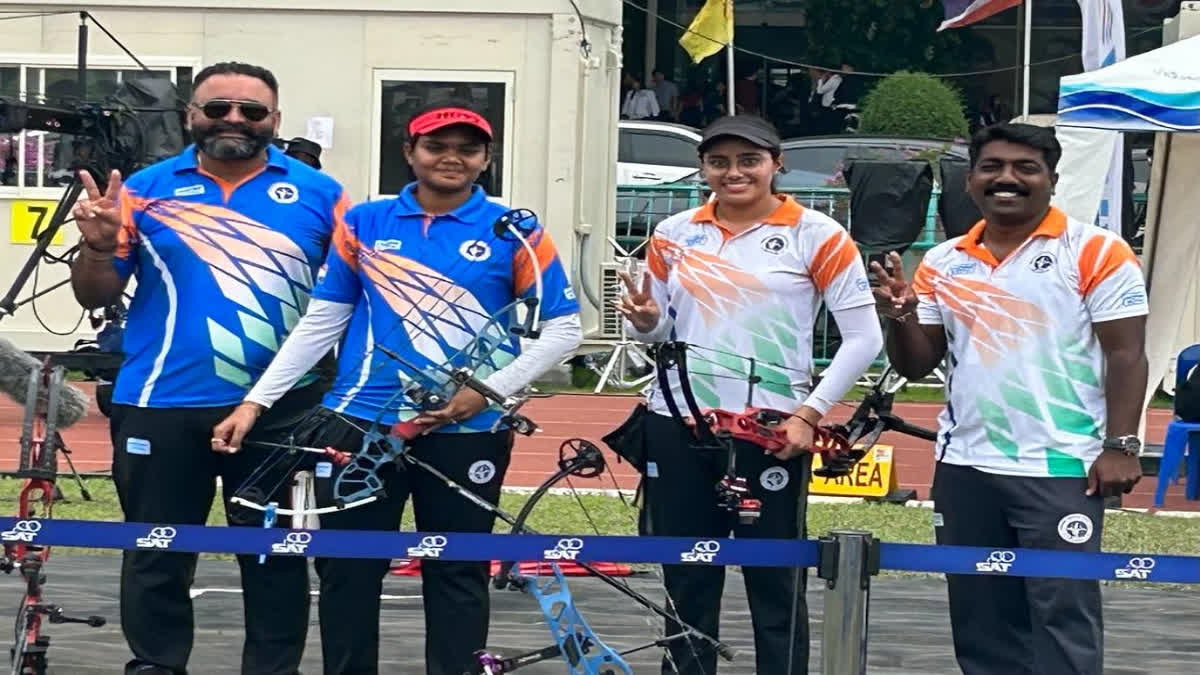 Parneet Kaur won the gold in the Asian Archery Championships on Thursday as she beat Jyothi Surekha in the women's compound individual final event.