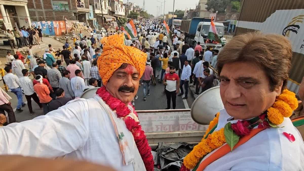 Raj Babbar Road Show in Morena