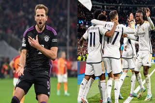 Champions League  Champions League Round Of 16  Real Madrid  Bayern Munchen  Champions League Match Result  യുവേഫ ചാമ്പ്യന്‍സ് ലീഗ്  ബയേണ്‍ മ്യൂണിക്ക്  റയല്‍ മാഡ്രിഡ്  ഹാരി കെയ്‌ന്‍  വിനീഷ്യസ് ജൂനിയര്‍