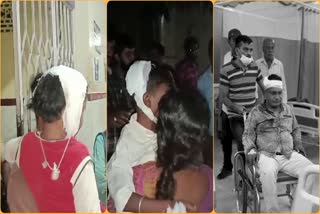 Anganwadi children injured  Anganwadi children injured due to roof collapse  ಆರ್​ಟಿಒ ಮಧ್ಯವರ್ತಿ ಮೇಲೆ ಹಲ್ಲೆ  ಮೇಲ್ಛಾವಣಿ ಕುಸಿದು ಅಂಗನವಾಡಿ ಮಕ್ಕಳಿಗೆ ಗಾಯ  ಮೈಸೂರಿನಲ್ಲಿ ಪ್ರತ್ಯೇಕ ಘಟನೆ  roof collapse in Mysore  ಕಟ್ಟಡದ ಸೀಲಿಂಗ್ ಕಳಚಿಬಿದ್ದು ಇಬ್ಬರು ಮಕ್ಕಳಿಗೆ ಗಾಯ  ಮಧ್ಯಾಹ್ನ ಊಟ ಮುಗಿಸಿ ಮಲಗಿದ ಸಂದರ್ಭ