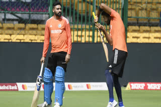 Cricket World Cup 2023  Jasprit Bumrah  Mohammed Siraj  Indian Fast Bowlers Batting Practice  India vs Netherlands  ഏകദിന ക്രിക്കറ്റ് ലോകകപ്പ്  ലോകകപ്പ് ക്രിക്കറ്റ് 2023  ബാറ്റിങ് പരിശീലനം നടത്തി ഇന്ത്യന്‍ പേസര്‍മാര്‍  ഇന്ത്യ നെതര്‍ലന്‍ഡ്‌സ്  ബുംറ സിറാജ് ബാറ്റിങ്ങ് പരിശീലനം