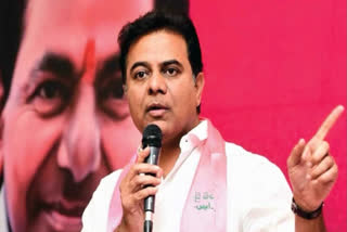 Telangana Minister Rama Rao escapes unhurt after almost falling off campaign vehicle during a roadshow