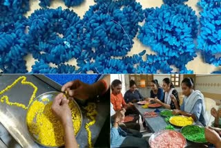 in-aksharpurushottam-temple-special-decoration-is-prepared-by-women-with-annakoot-junagadh