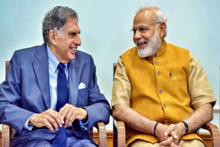 PM Modi post this photo on X condoling the demise of Ratan Tata, Chairman Emeritus, Tata Sons as he passed away at the age of 86, on Oct. 9, 2024.