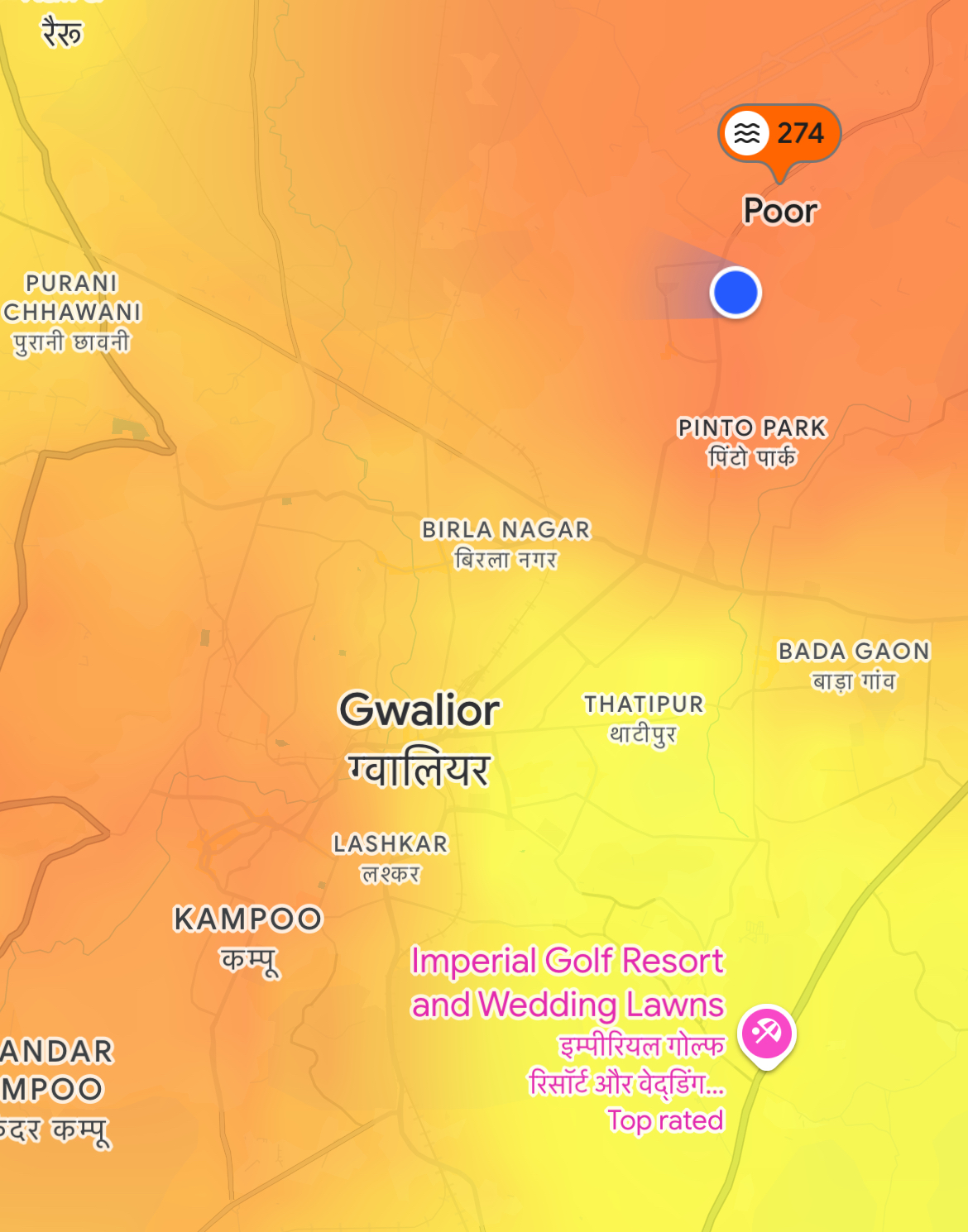 gwalior aqi level crossed 300