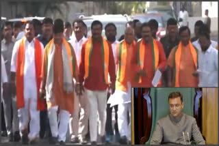 The newly-elected BJP MLAs in Telangana stayed away from the state Assembly on the first day on Saturday, protesting the appointment of AIMIM MLA Akbaruddin Owaisi as the pro-tem Speaker.