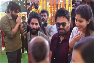 Naga Chaitanya, Sai Pallavi starrer Thandel goes on floors; Nagarjuna Akkineni and Venkatesh Daggubati attend launch ceremony - watch