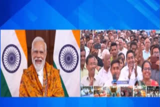 PM Modi interacts with beneficiaries of Viksit Bharat Sankalp Yatra.