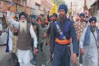 Protestors raised pro-Khalistan slogans during protest march in Bathinda