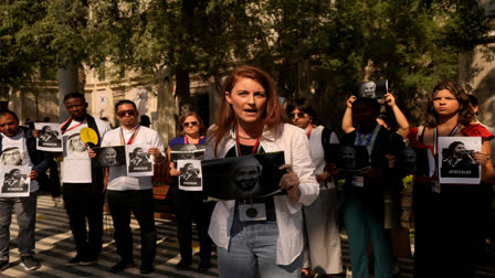 Protesters at UN COP28 climate summit demonstrate for imprisoned Emirati, Egyptian activists