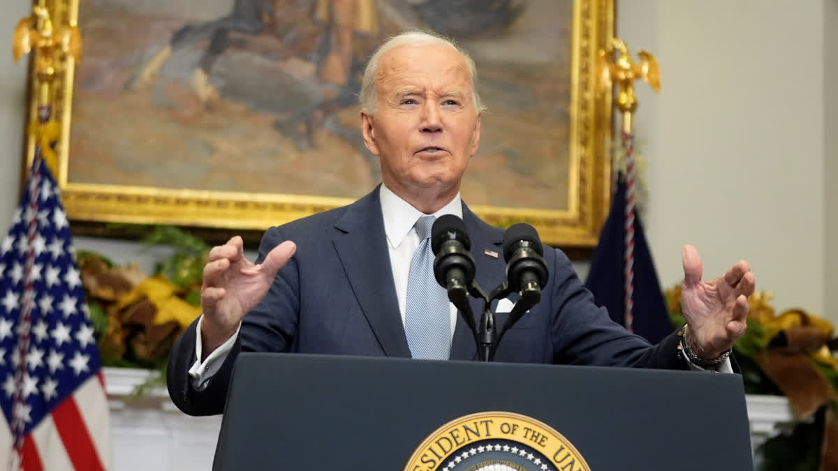 President Joe Biden said Sunday that the sudden collapse of the Syrian government under Bashar Assad is a “fundamental act of justice” after decades of repression, but it was “a moment of risk and uncertainty” for the Middle East.