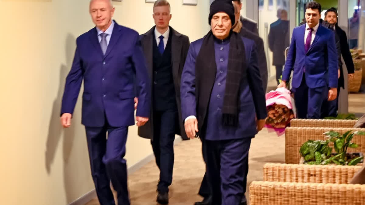 Rajnath Singh reached Moscow, will hold talks with Putin and will induct INS Tushil into the Navy