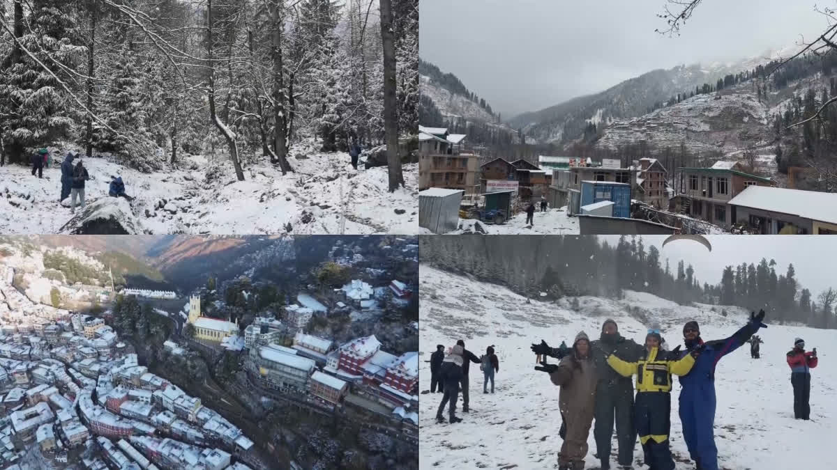 Himachal Pradesh witnessed its first snowfall of the season.