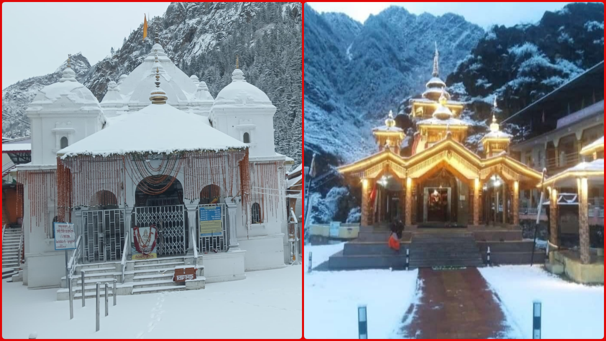 Char Dhams blanketed in white after season's first snowfall in Uttarakhand