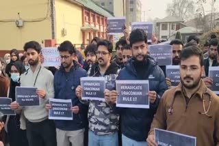 J&K: Medical Students Protest Against Reservation Policy, Reduction Of Open Merit Seats In NEET