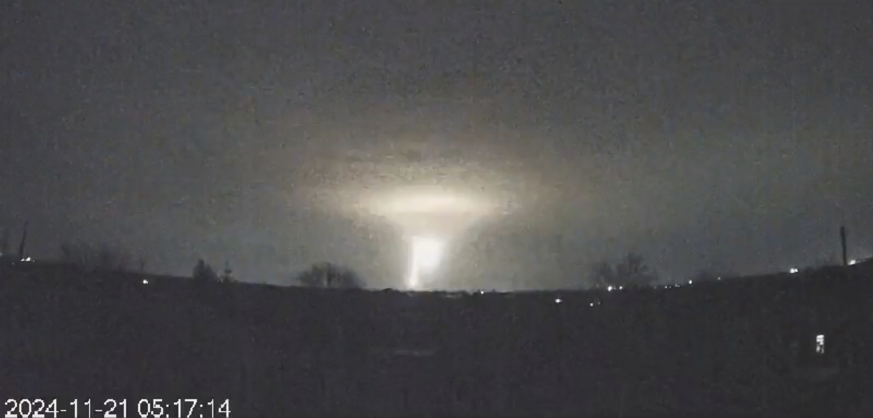 The silent black-and-white surveillance camera video of Russia's missile attack on the Ukrainian city of Dnipro was brief but chilling as six huge fireballs pierced the darkness and slammed into the ground at an astonishing speed