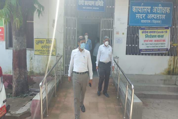 DM inspects Sadar hospital over corona patients in Rohtas