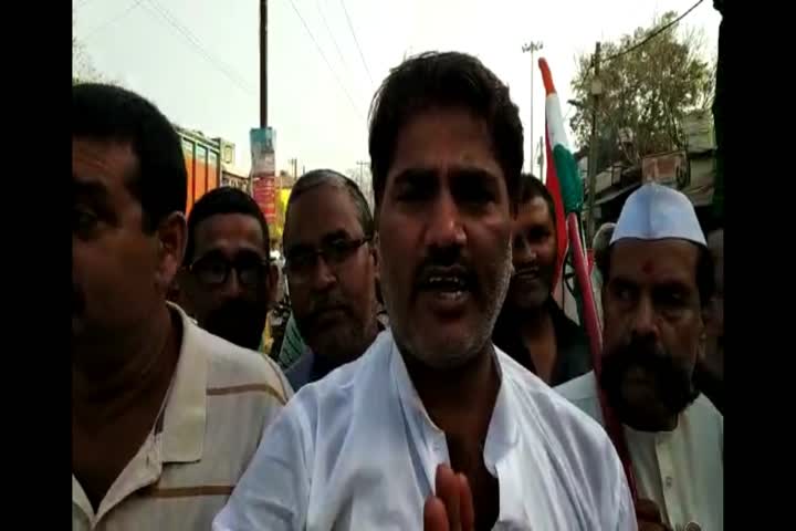 mahagathbandhan leaders protest regarding bihar closed in jehanabad