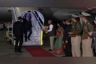 Czech PM Petr Fiala arrives in India to attend Vibrant Gujarat summit received by CM Bhupendra Patel