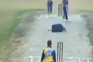 Cricketer dies on pitch  Cricket accident death  ക്രിക്കറ്റ് അപകടം  നോയ്‌ഡ ന്യൂസ്