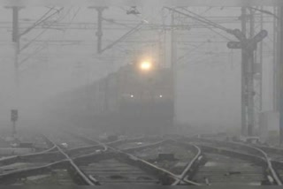 MP cold wave dense fog delay trains and flight