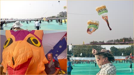 Kite Festival : સુરત આંતરરાષ્ટ્રીય પતંગ ઉત્સવમાં રામ મંદિરની 75 ફૂટની પતંગ, 97 પતંગબાજના પેચ જામ્યાં