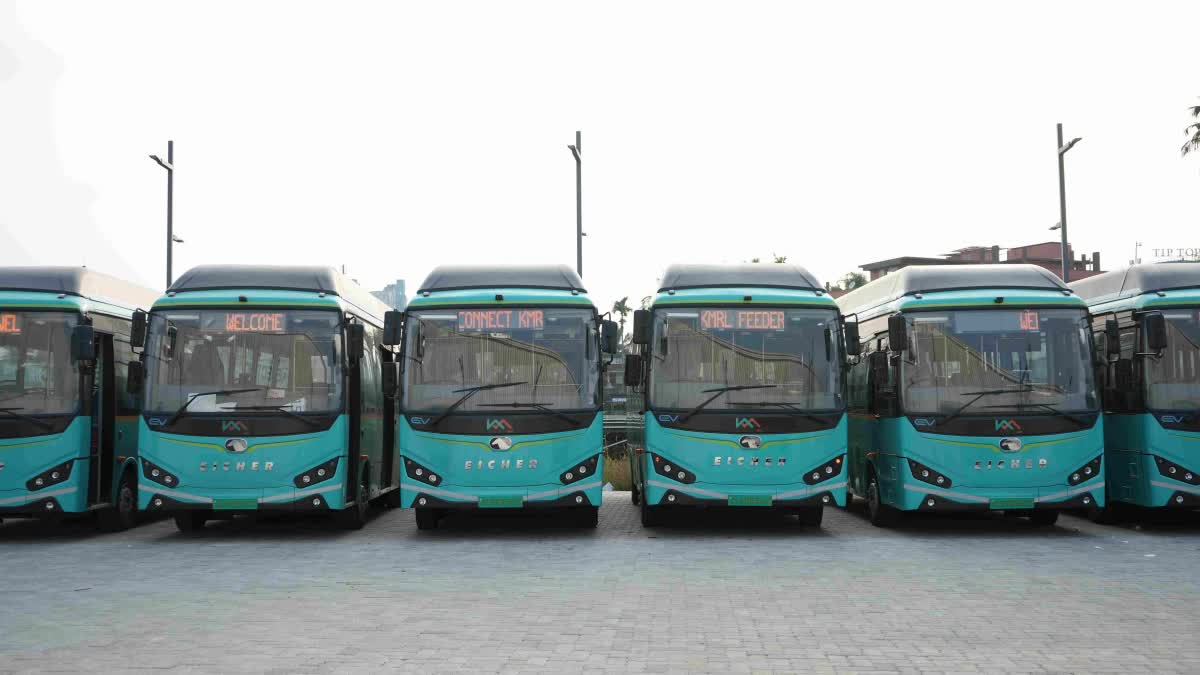 KOCHI METRO  ELECTRIC BUSES SERVICES  മെട്രോ കണക്‌ട്  ഇലക്‌ട്രിക് ബസുകള്‍