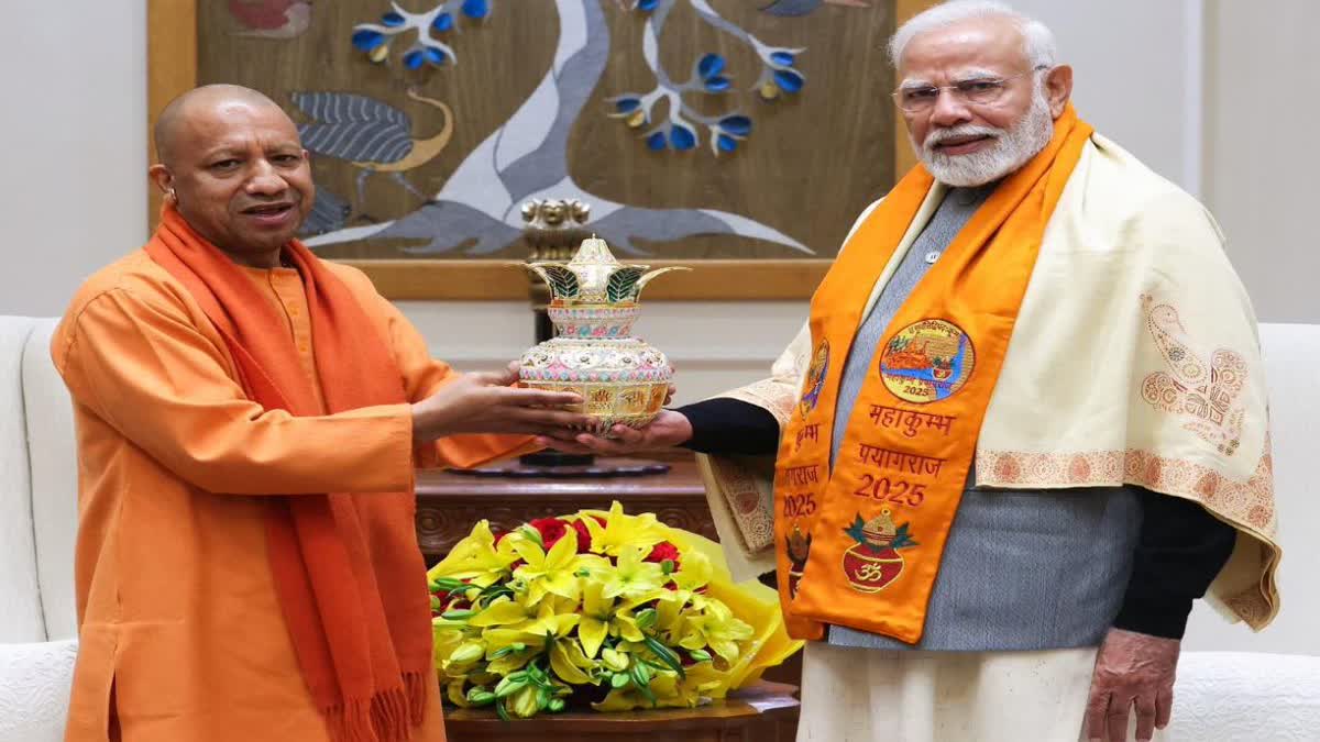 दिल्ली में PM MODI से मिले CM YOGI