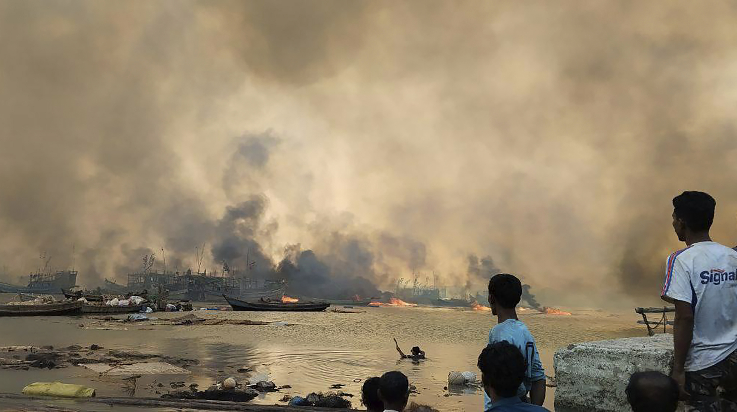 Army Airstrike On Village In Western Myanmar