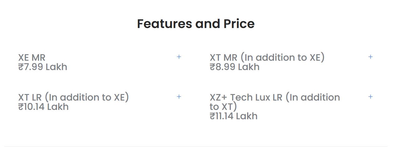 2025 Tata Tiago EV Price List