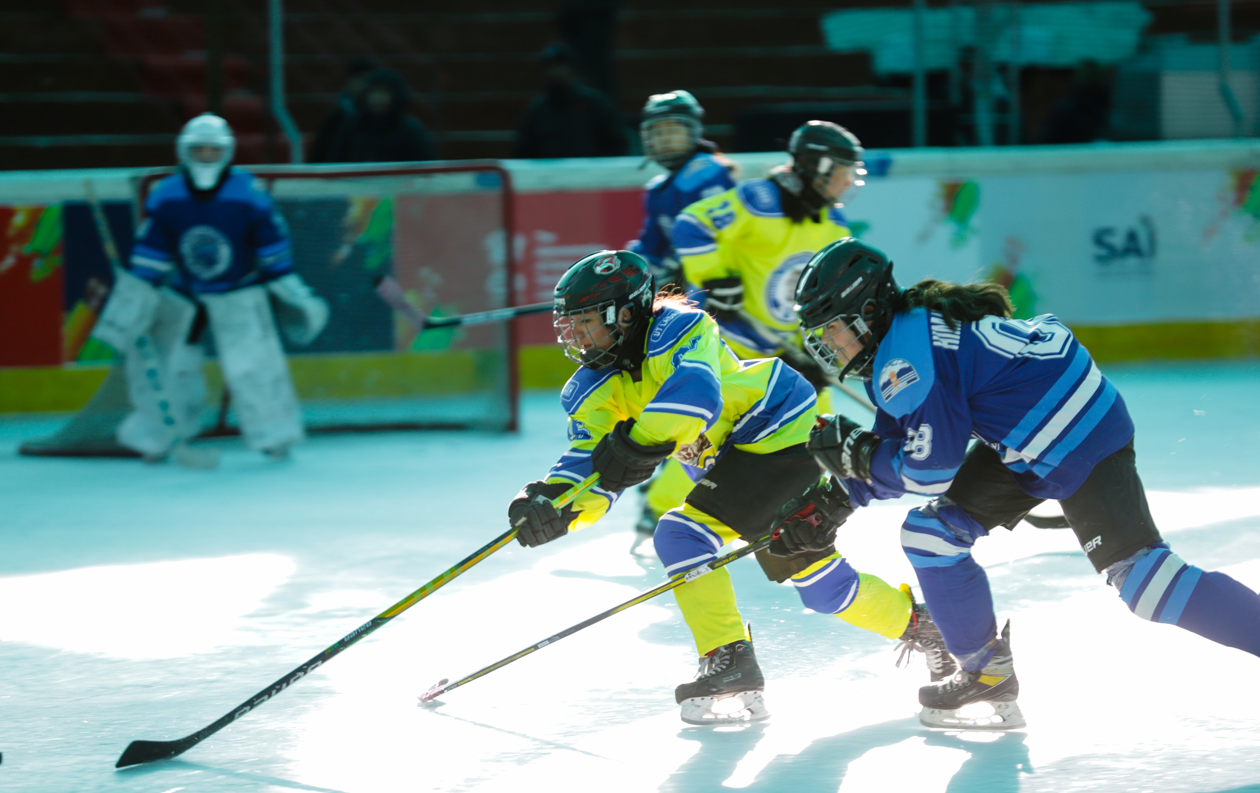 Ladakh women players in Ice Hockey